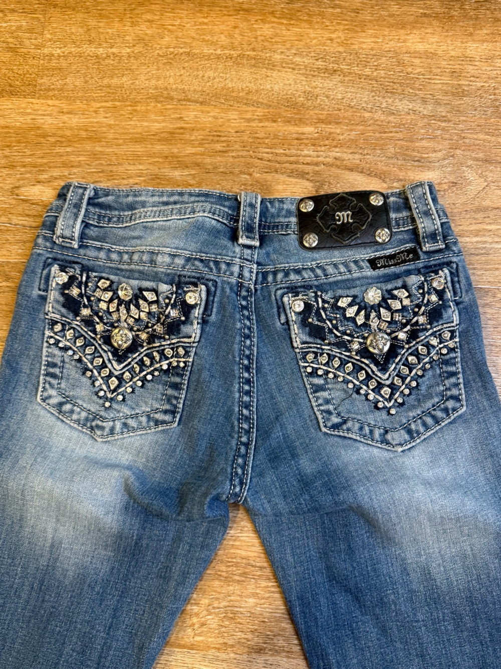 Classic Blue Denim Jeans - Faded Wash - Picture 3 of 4